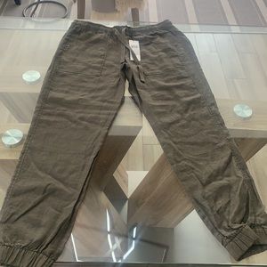 NWT Olive Green Calvin Klein Linen Pant